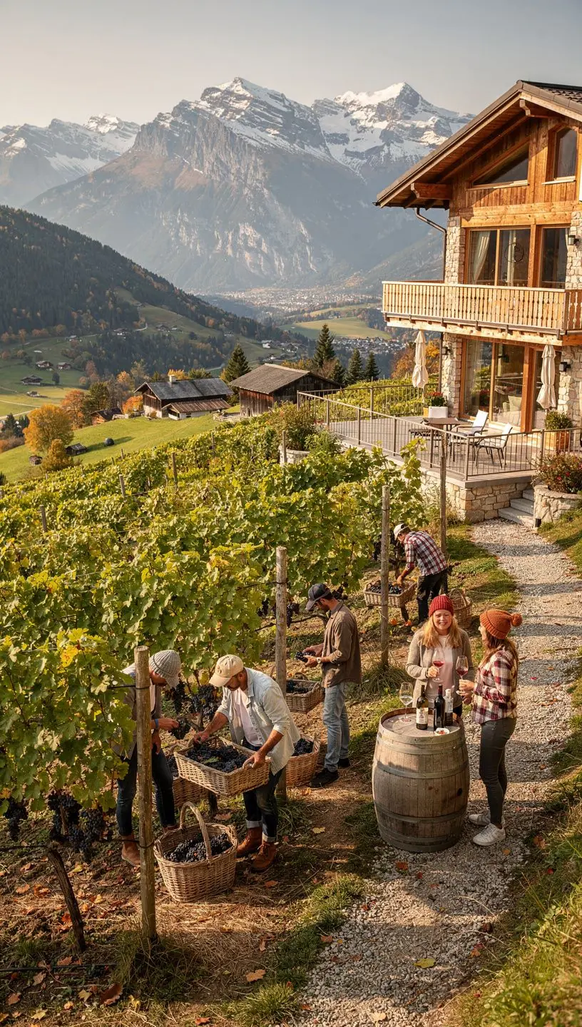 Moderne Immobilien mit groГџen Fenstern, die die spektakulГ¤re Aussicht prГ¤sentieren.