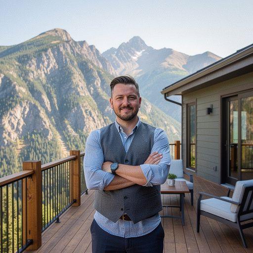 Panoramablick von der Dachterrasse auf die umliegenden Bergketten