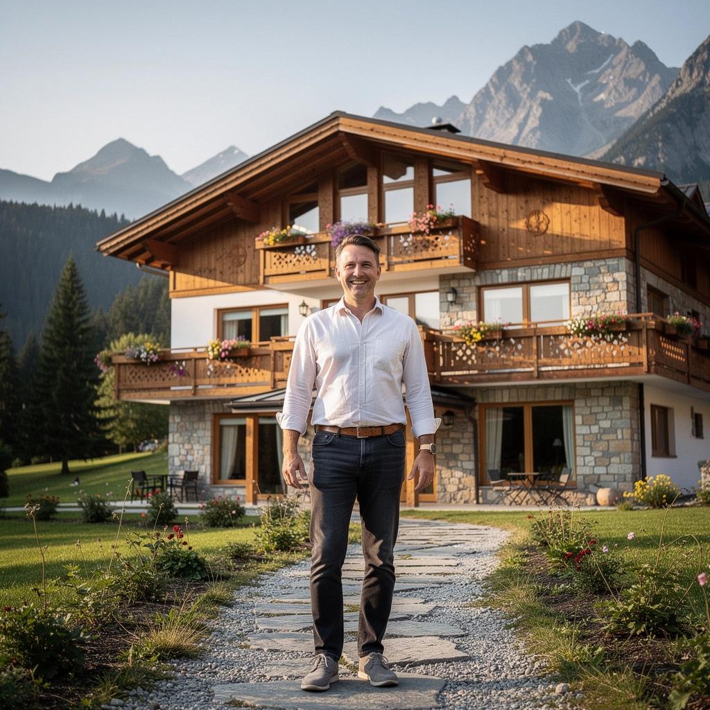 Wanderweg, der durch eine atemberaubende Berglandschaft führt